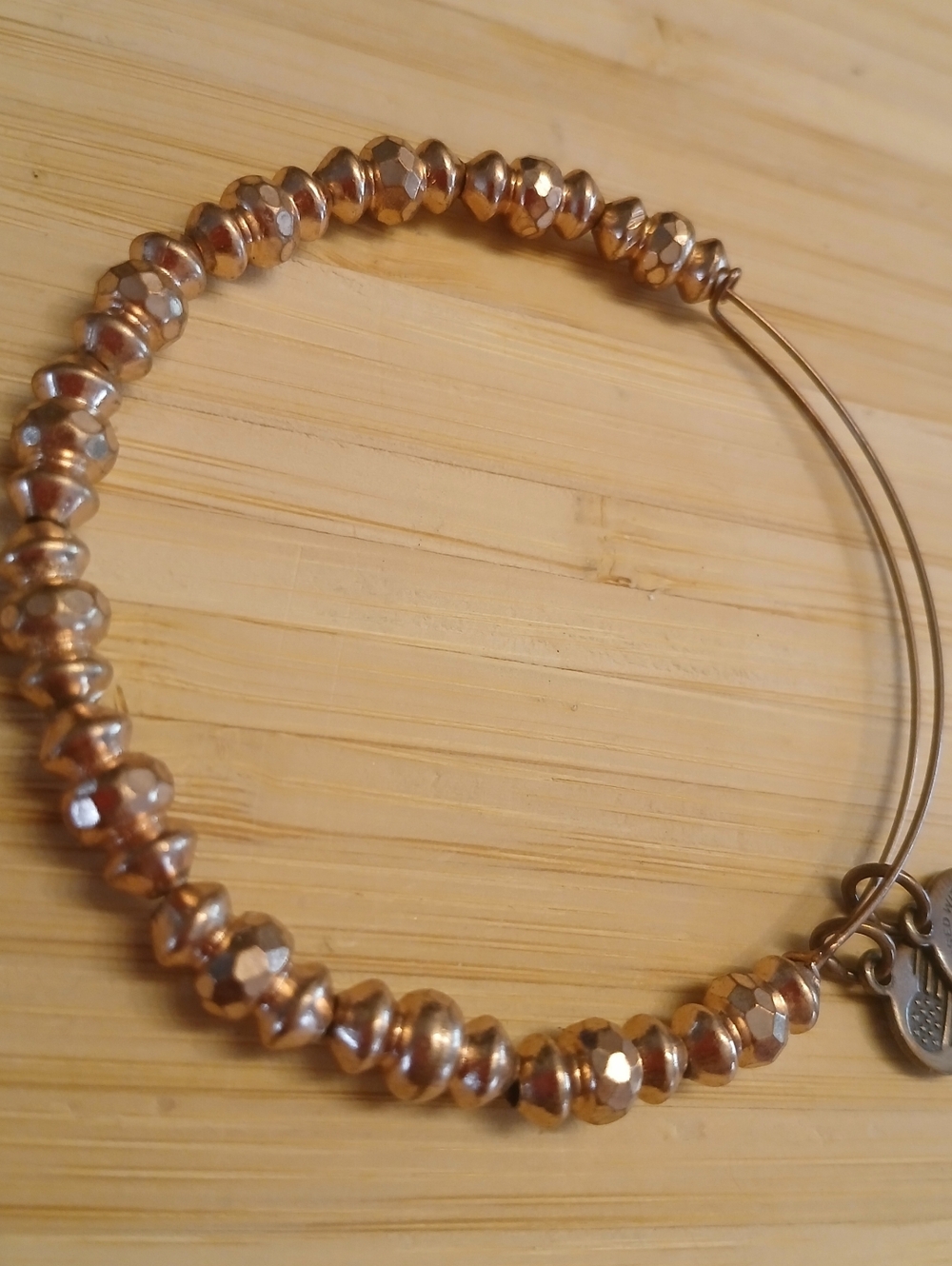 Alex & Ani Rose Gold Beaded Bracelet - Picture 2 of 3